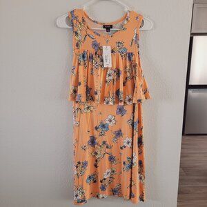 a.n.a. NWT Size XS | DARBY Peach/Orange Floral Sleeveless Dress